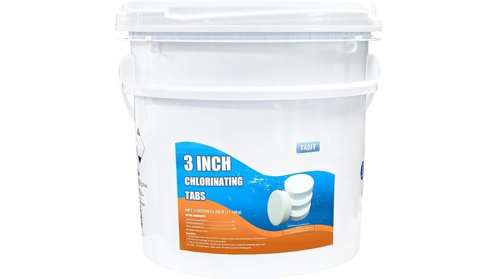 25 lb 3 inch chlorine tablets