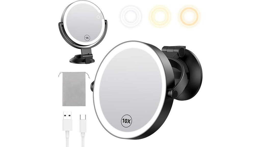 7 inch illuminated wall mirror