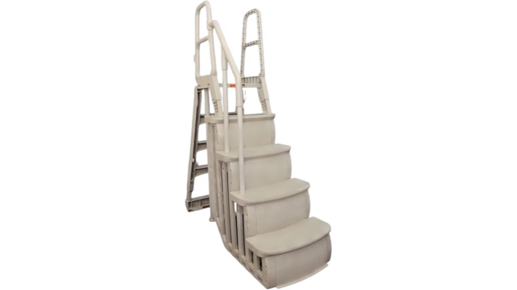 above ground pool stair system