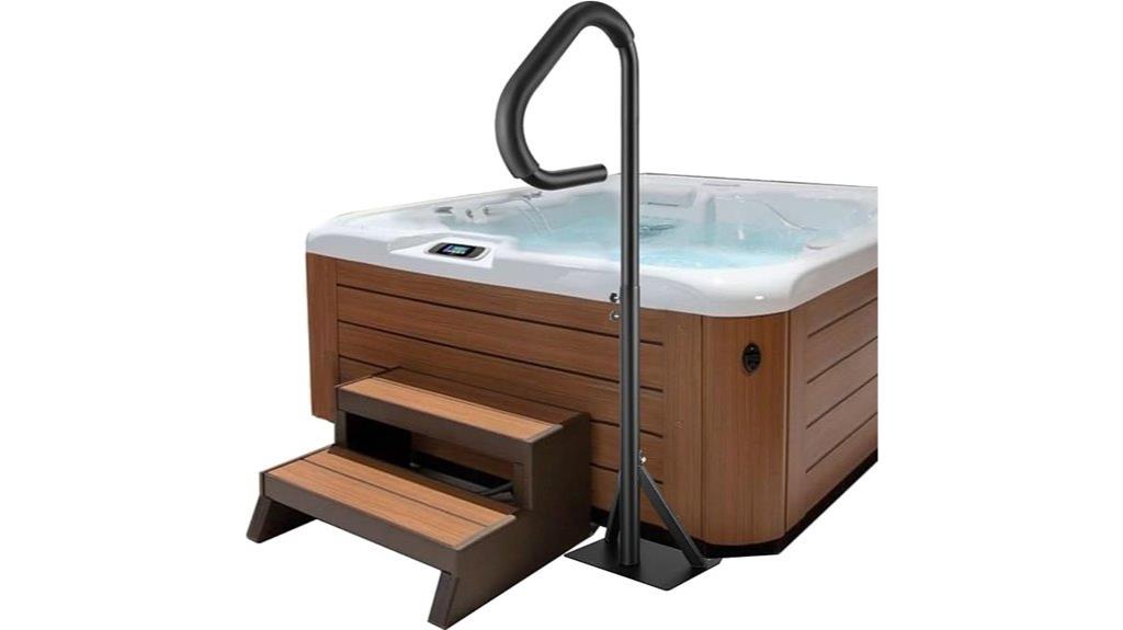 adjustable hot tub handrail