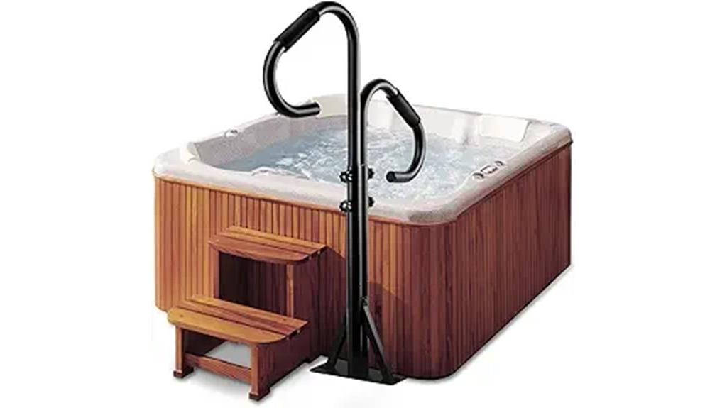 adjustable hot tub handrails