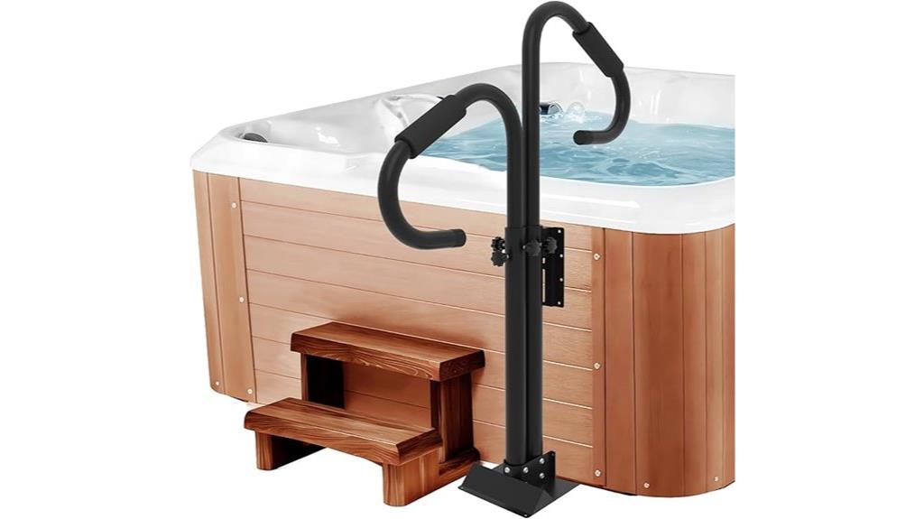 adjustable hot tub handrails
