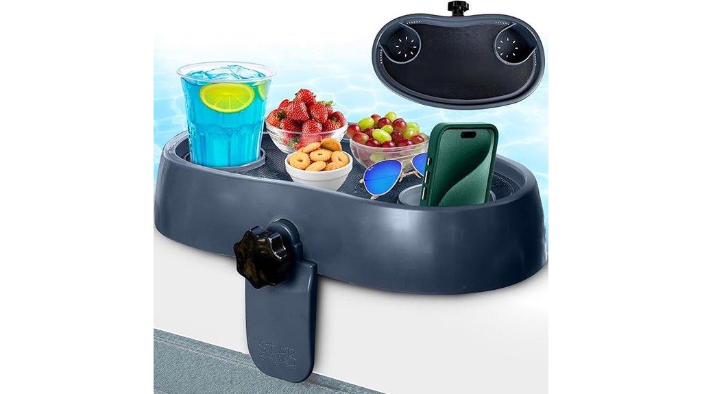 adjustable hot tub tray