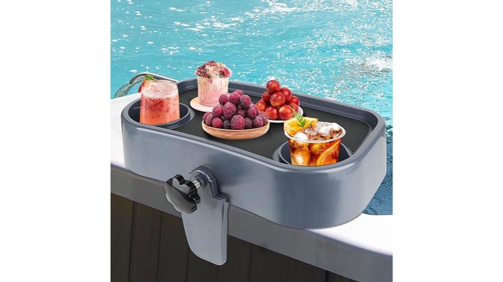 adjustable hot tub tray