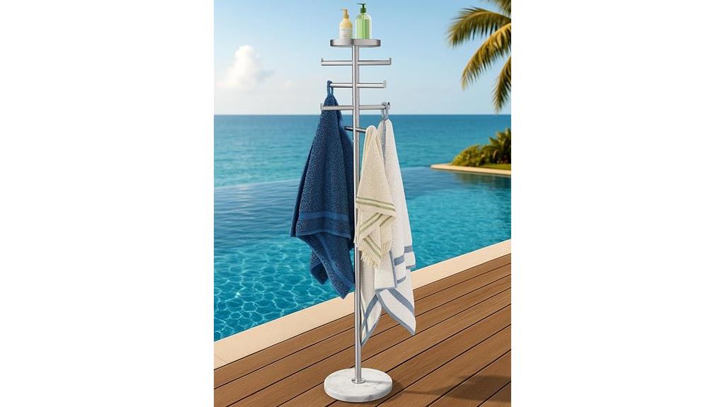 adjustable marble towel rack