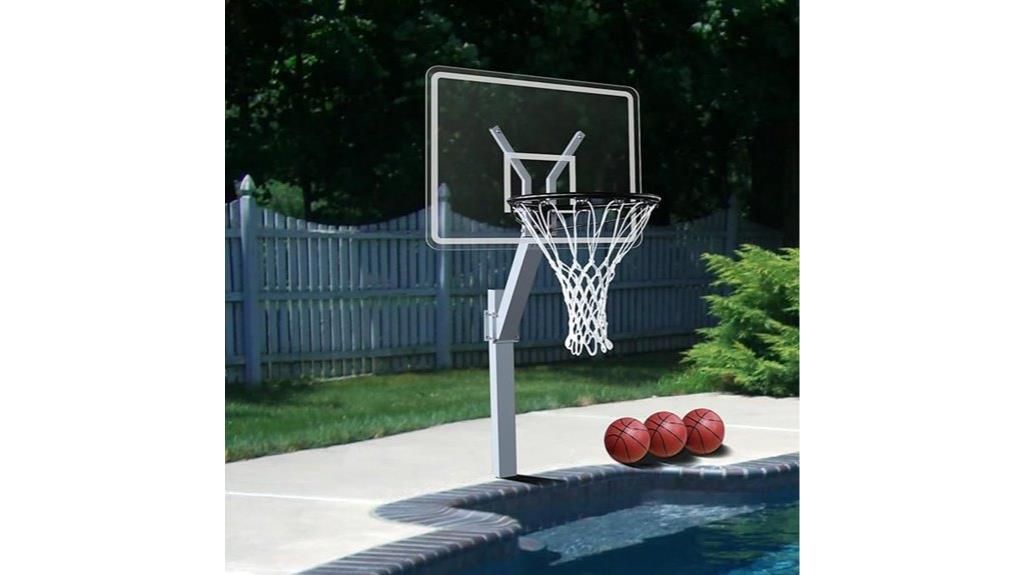 adjustable pool basketball hoop