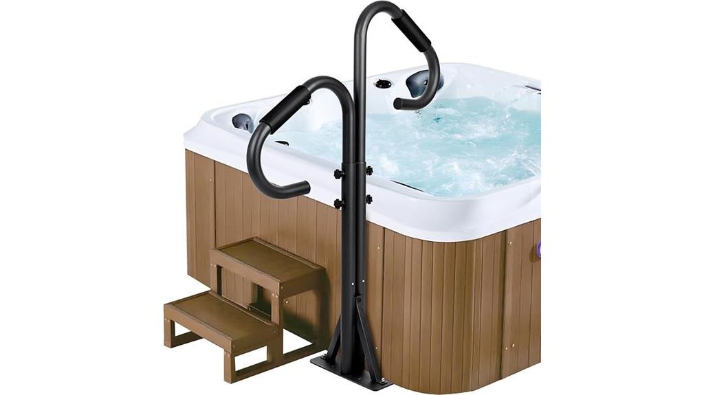 adjustable swivel hot tub rail
