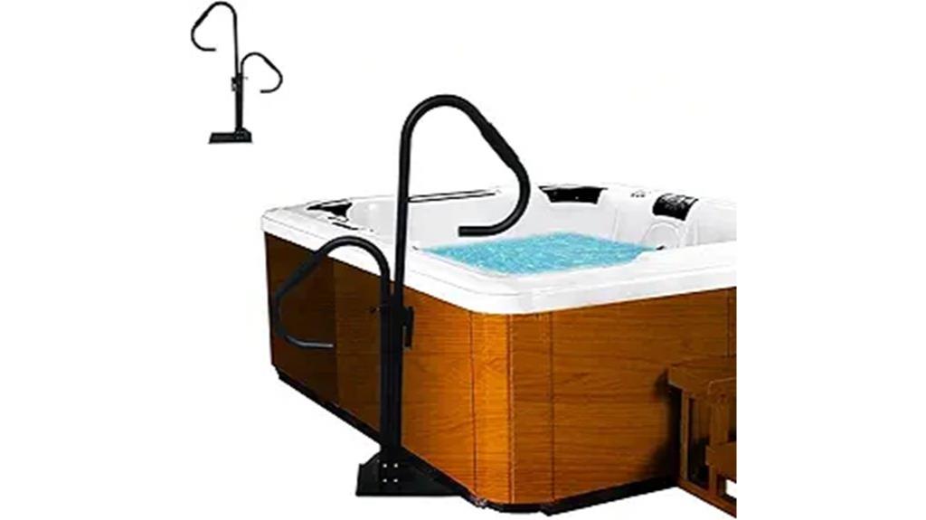 adjustable swivel hot tub rails