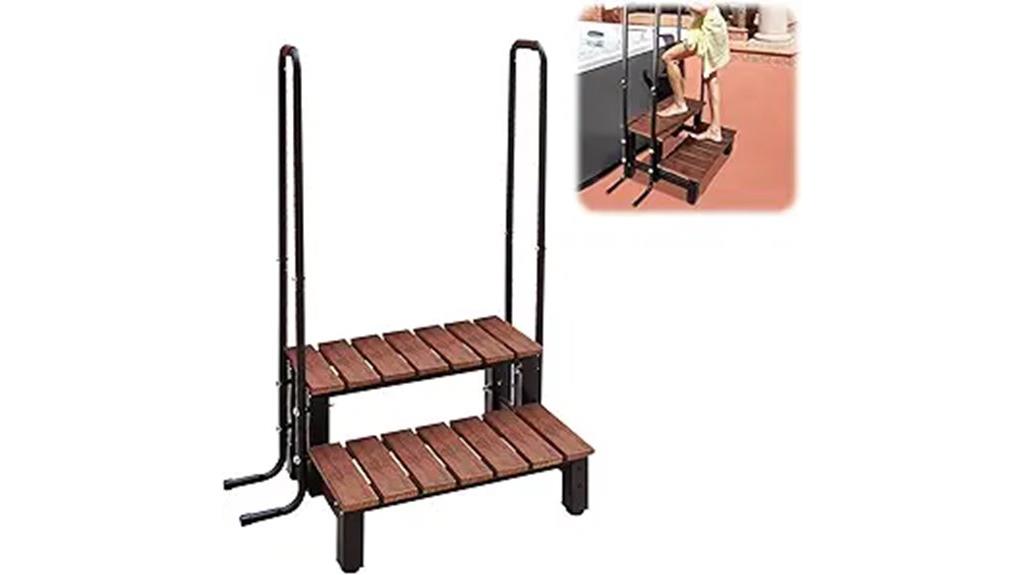 aluminum wpc hot tub stairs