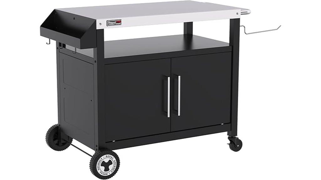 black wheeled outdoor grill