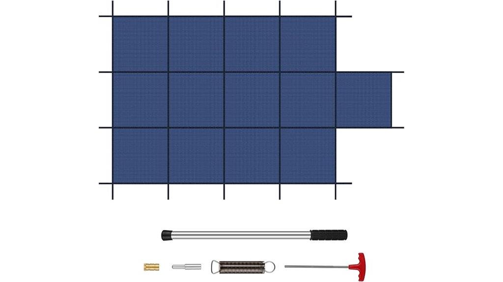 blue inground pool cover