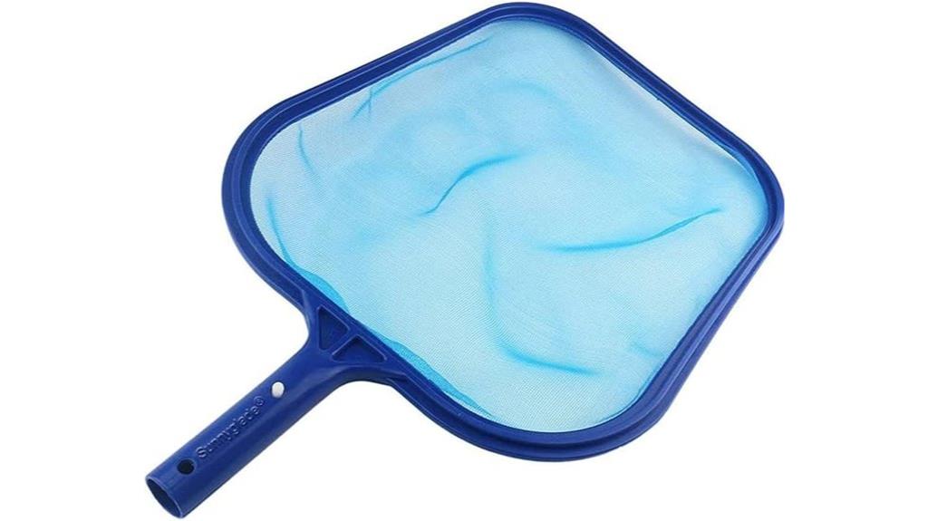 blue pool leaf rake