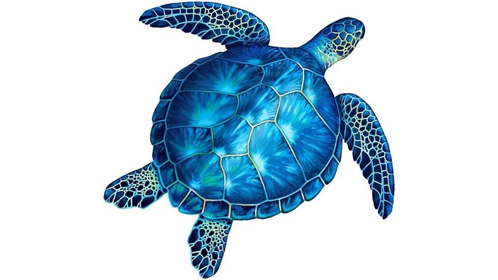 blue sea turtle mosaic