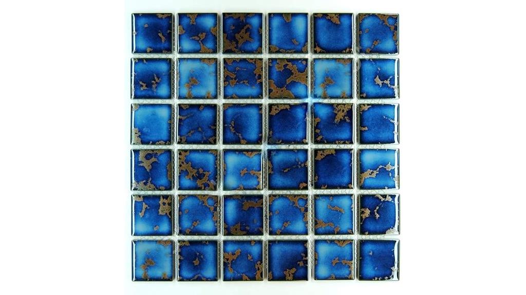 blue tenedos calacatta mosaic