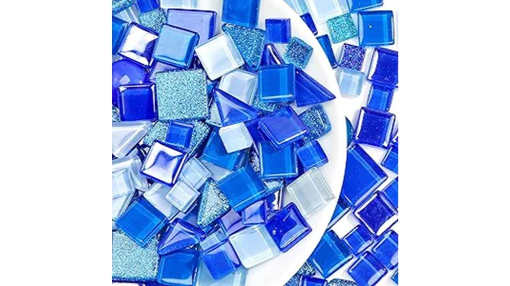 blue waterproof glass tiles