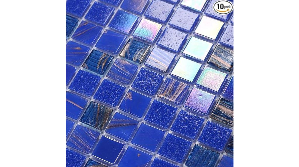 cobalt glass mosaic tiles