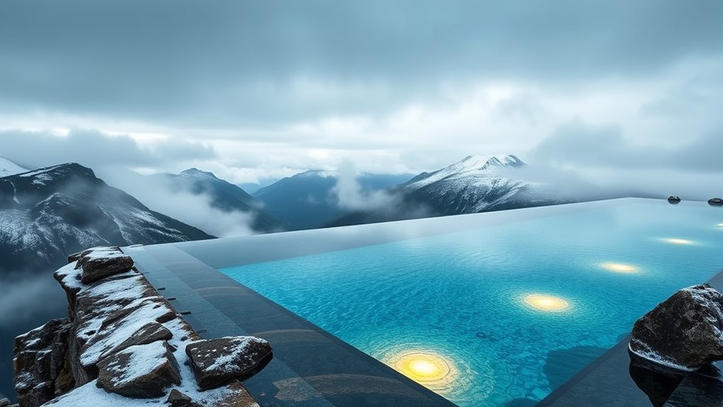 cold climates make infinity pools impractical
