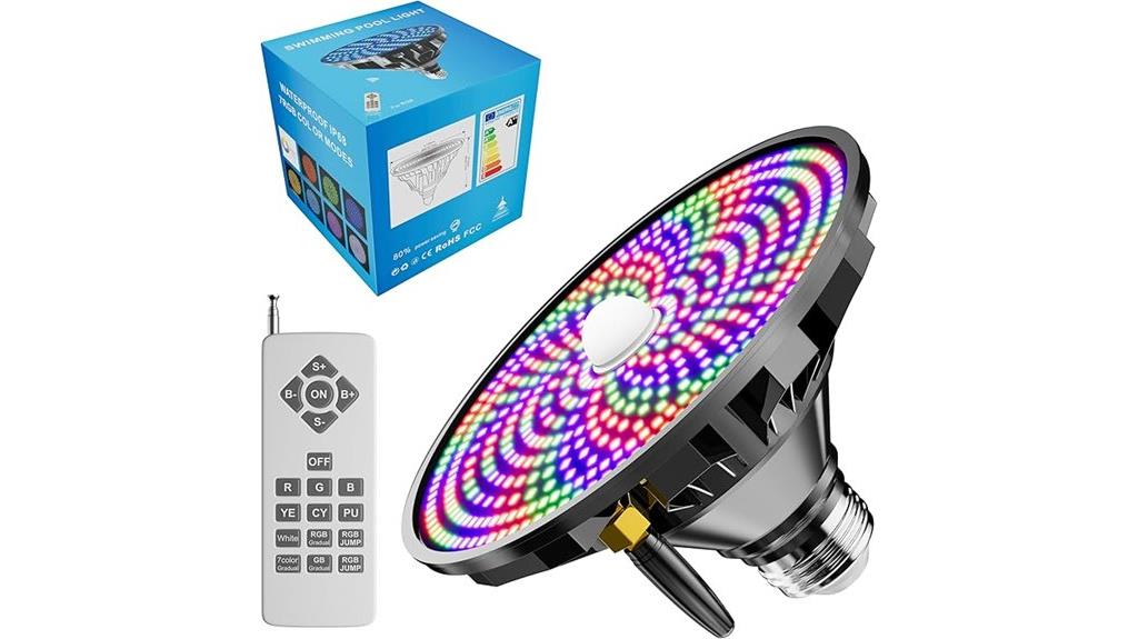 colorful inground pool lighting