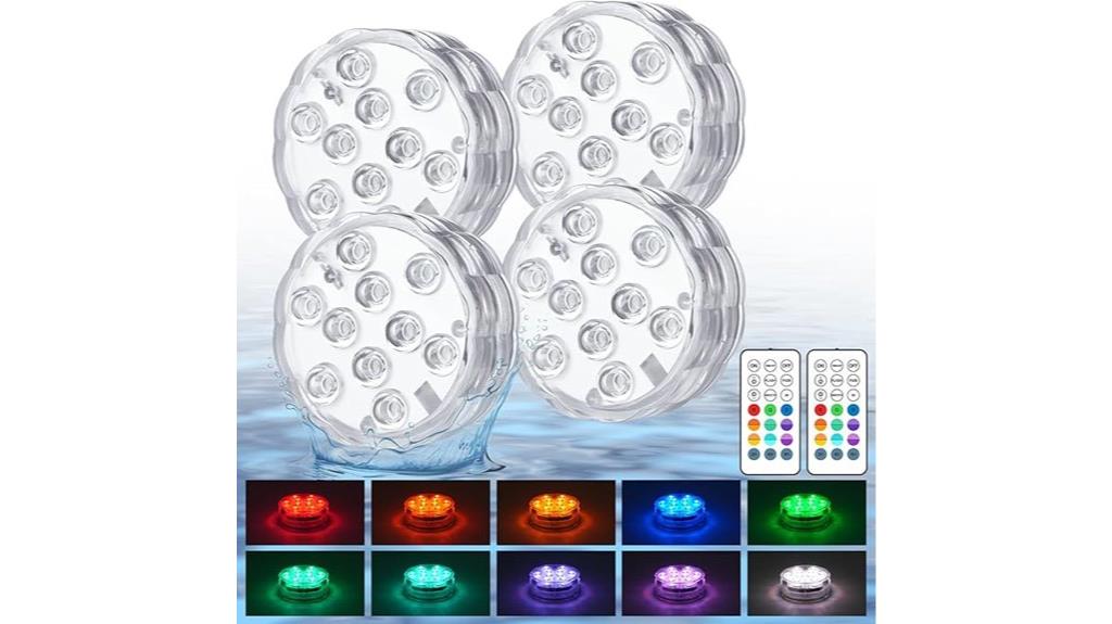 colorful remote pool lighting
