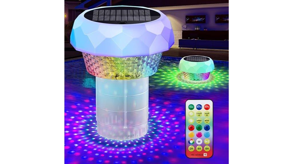 colorful solar pool floater