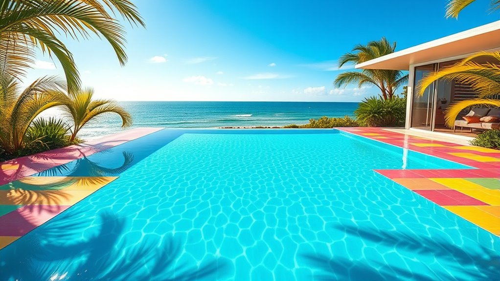 colorful vibrant outdoor oasis