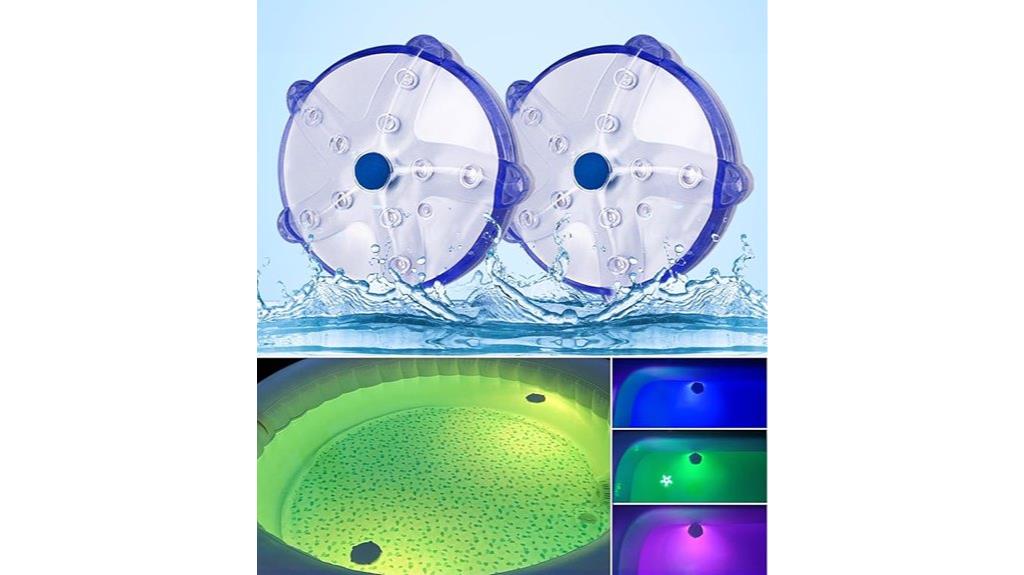 colorful waterproof pool lights