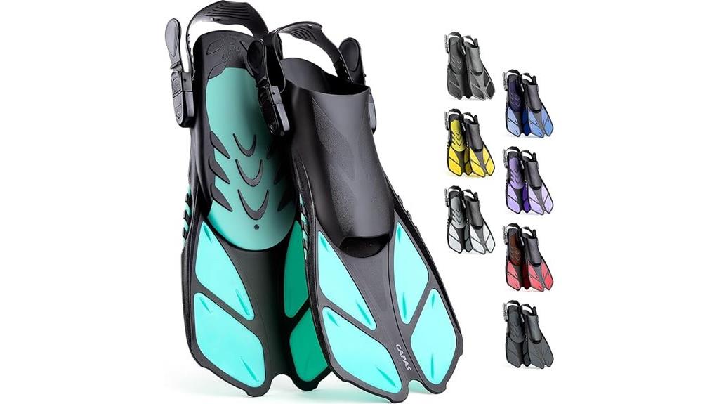 compact adjustable snorkel fins