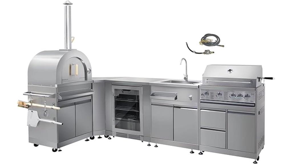 complete outdoor kitchen setup