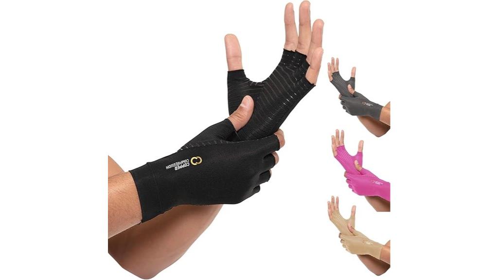 copper arthritis compression gloves