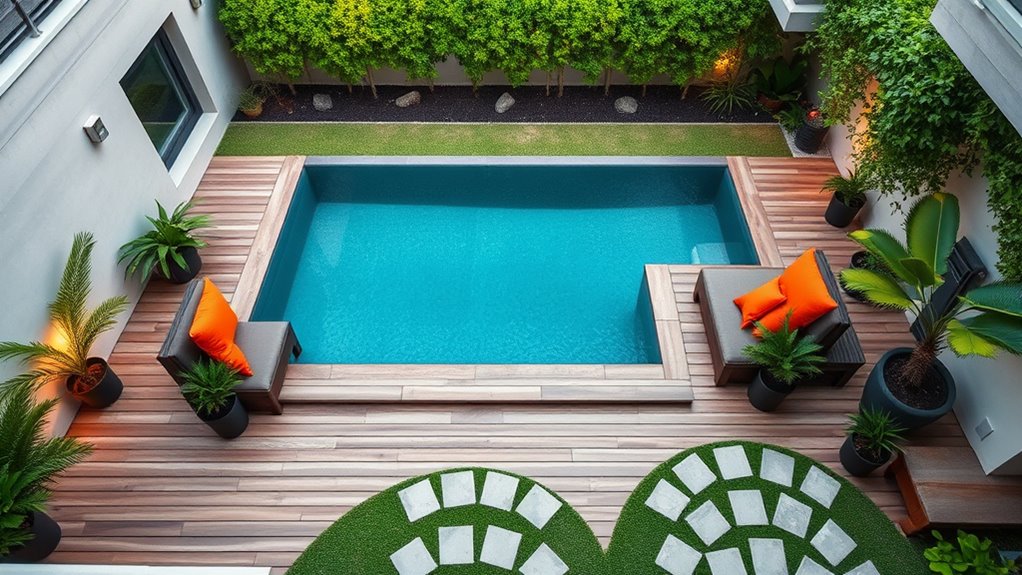 creative small pool surroundings