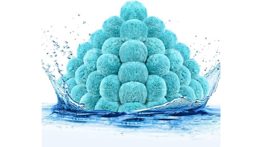 cyan sand filter balls