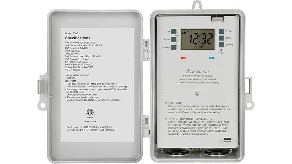 digital 7 day pool timer