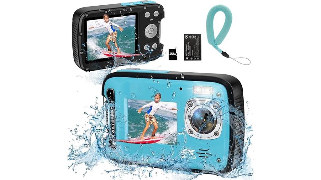 dual screen waterproof camera
