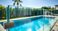 elegant glass pool fencing