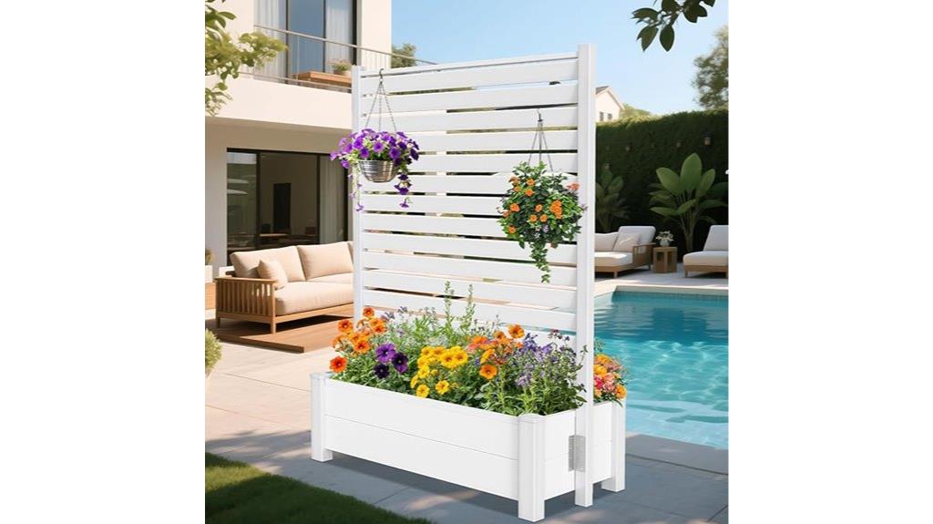 fence panel with planter