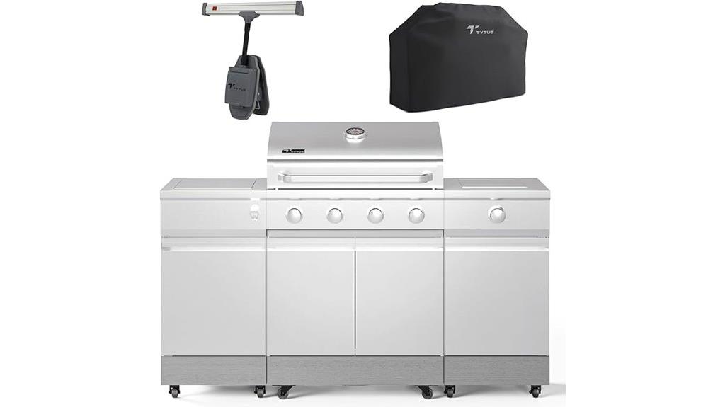 five burner gas grill