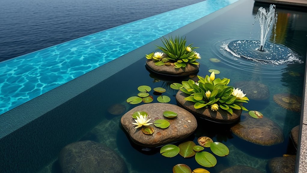 floating plant islands enhance water features
