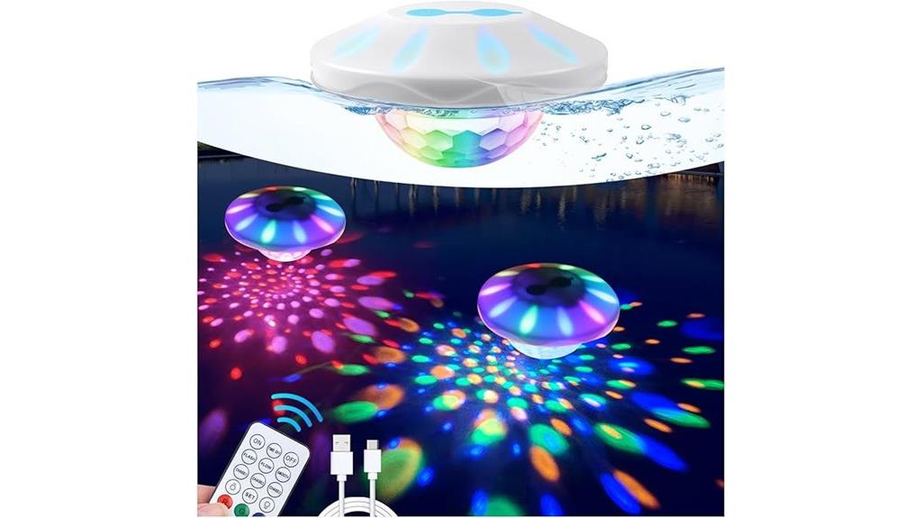 floating rgb pool lights