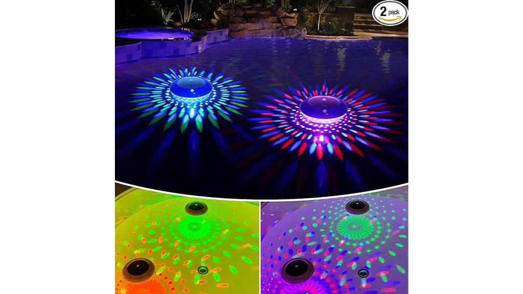 floating rgb pool lights