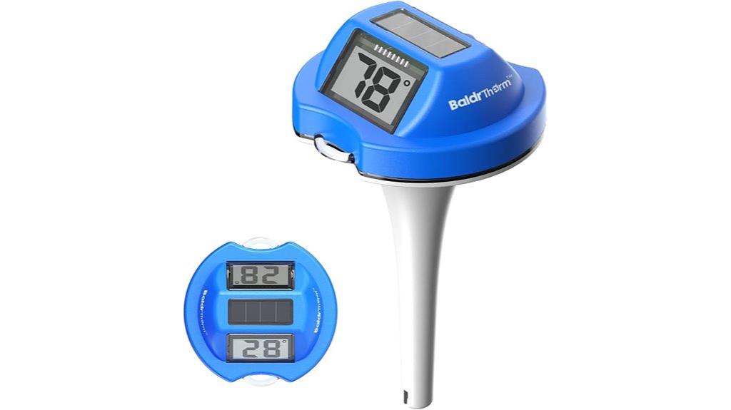 floating solar pool thermometer