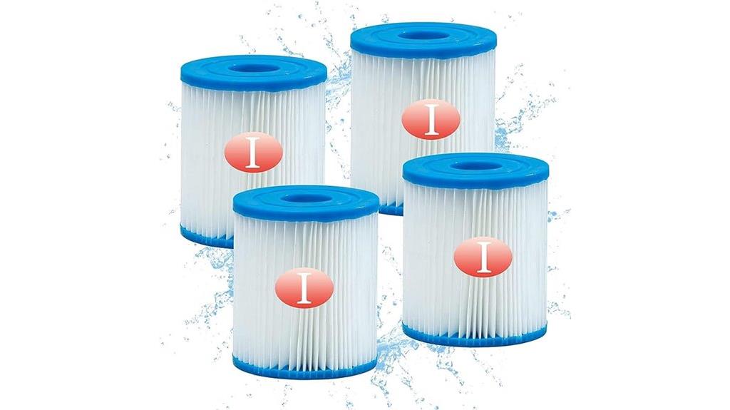 four pack pool filter cartridges