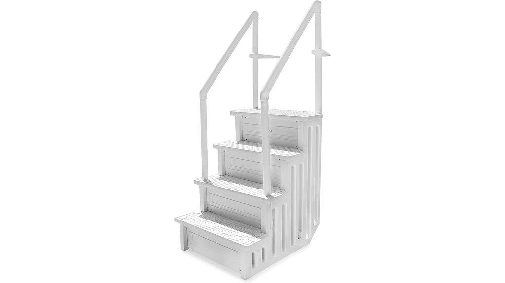 four step above ground ladder