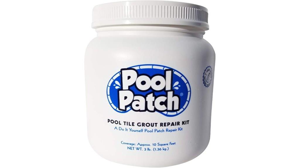 gray pool tile grout repair