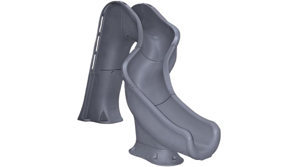 grey pool water slide