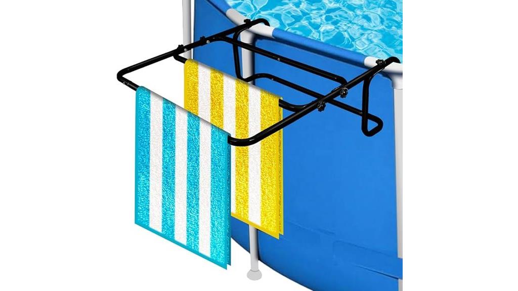heavy duty outdoor pool towel rack