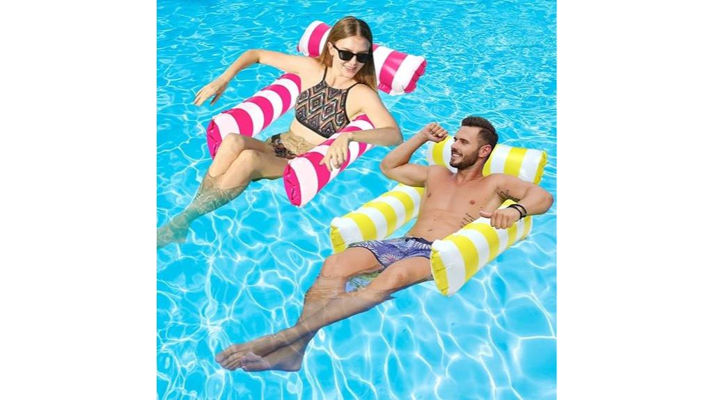 inflatable pool float set