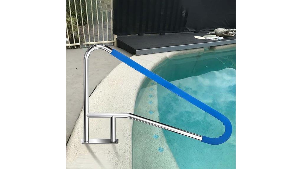 inground pool handrail stainless