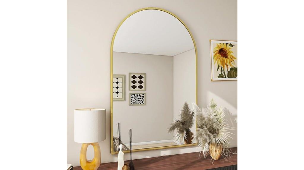 large arch bathroom mirror