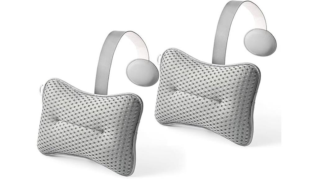 large grey hot tub pillows