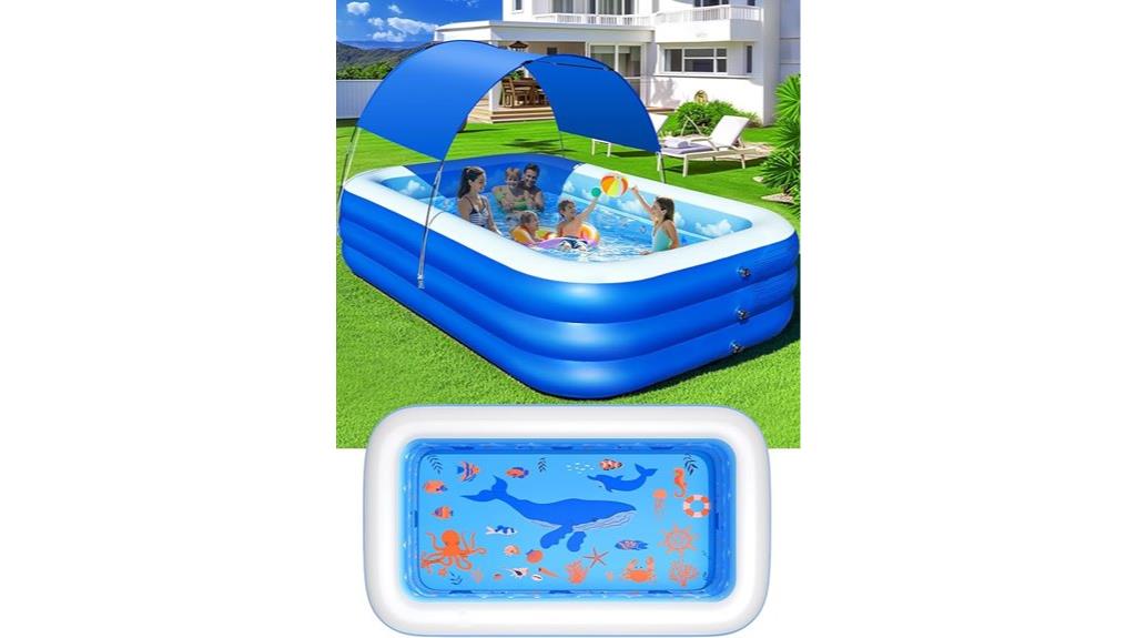 large inflatable canopy pool
